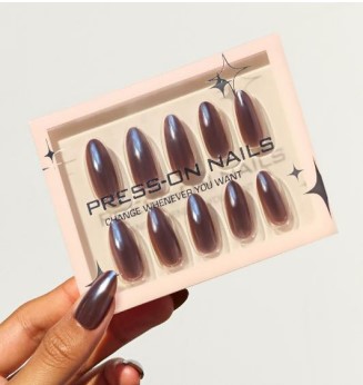 鍍膜可可棕色穿戴甲 · 30 片裝 30-Piece Set 產品圖